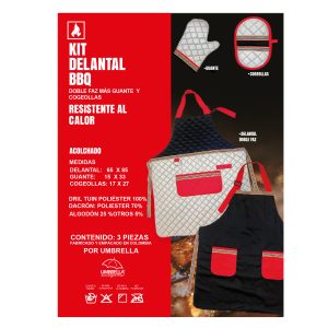Kit Delantal Negro doble faz