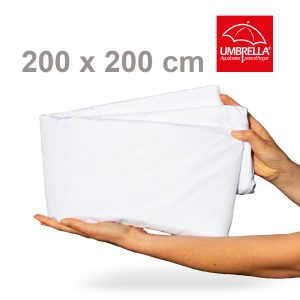 Protector de Colchón King Antifluido con retardante al fuego color blanco 200 x 200 cm