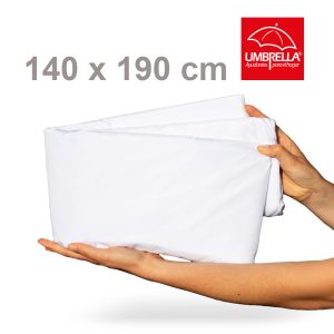Protector de Colchón Doble Antifluido con retardante al fuego color blanco 140 x 190 cm