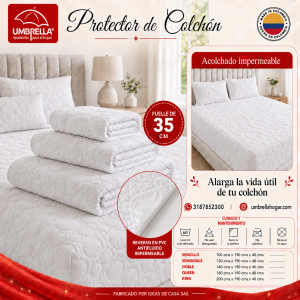 Protector de Colchón Acolchado Impermeable Antifluido - King